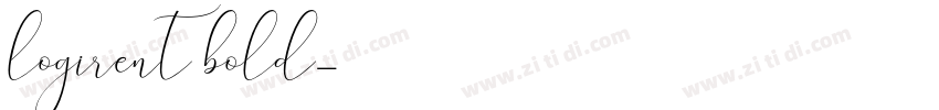 logirent bold字体转换
